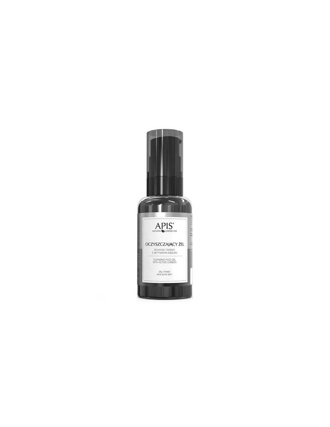 Apis oczyszczający żel do mycia twarzy z aktywnym węglem 50 ml 