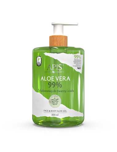 Apis natural aloe vera 99% żel aloesowy do twarzy i ciała 300 ml 