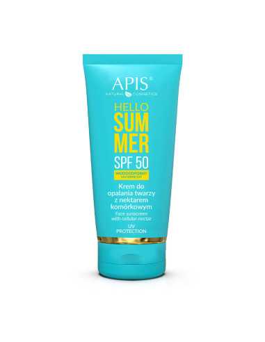 Apis hello summer spf 50, krem do opalania twarzy z nektarem komórkowym 50 ml 