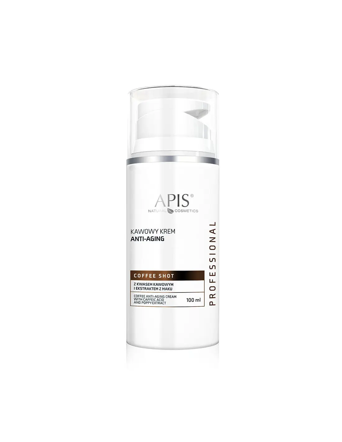 Apis coffee shot kawowy krem anti-aging z kwasem kawowym i ekstraktem z maku 100 ml 