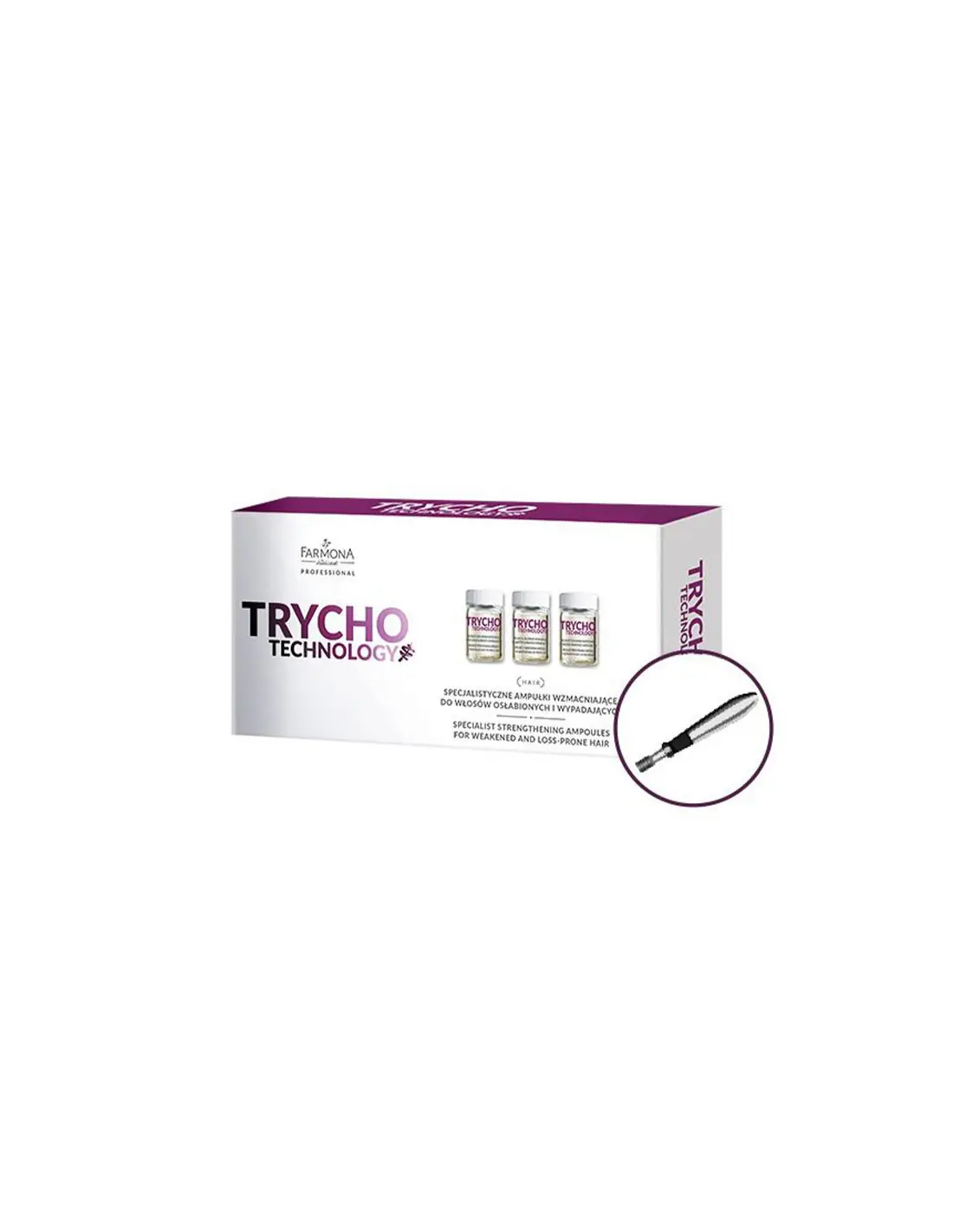 Farmona trycho technology specjalistyczne ampułki wzmacniające do włosów osłabionych i wypadających 10 x 5 ml 