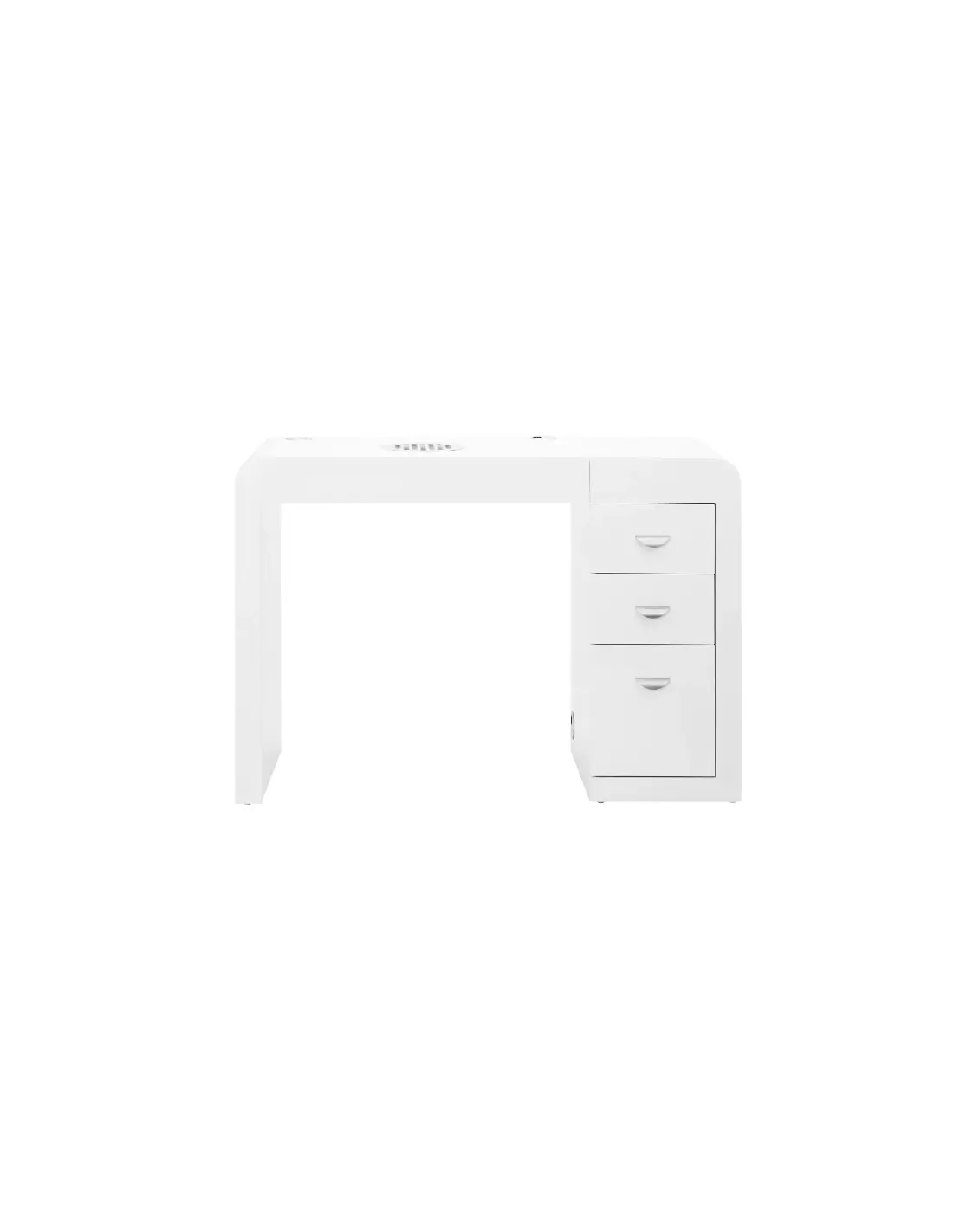 Kosmetiktisch 312 mit Kassettenabsorber, weiß, links