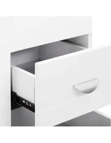 Kosmetiktisch 312 mit Kassettenabsorber, weiß, links