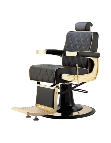Maximus Gold Black Barber chair – Luxurious Comfort & Steel Structure 