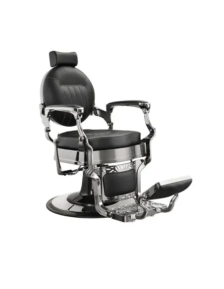 Syracuse Silver Barber chair – Metallic Elegance & Professional Performance 