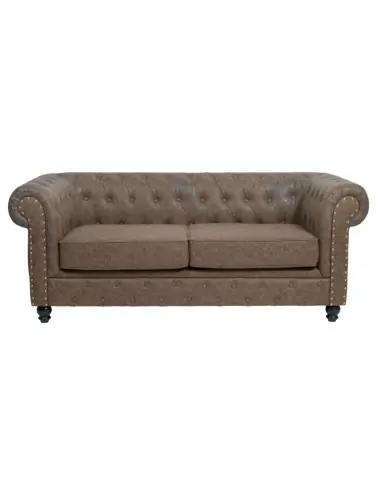 Old Brown CF9 Waiting Room Sofa