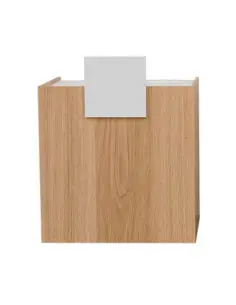 Bureau de réception bois chêne-déco blanc