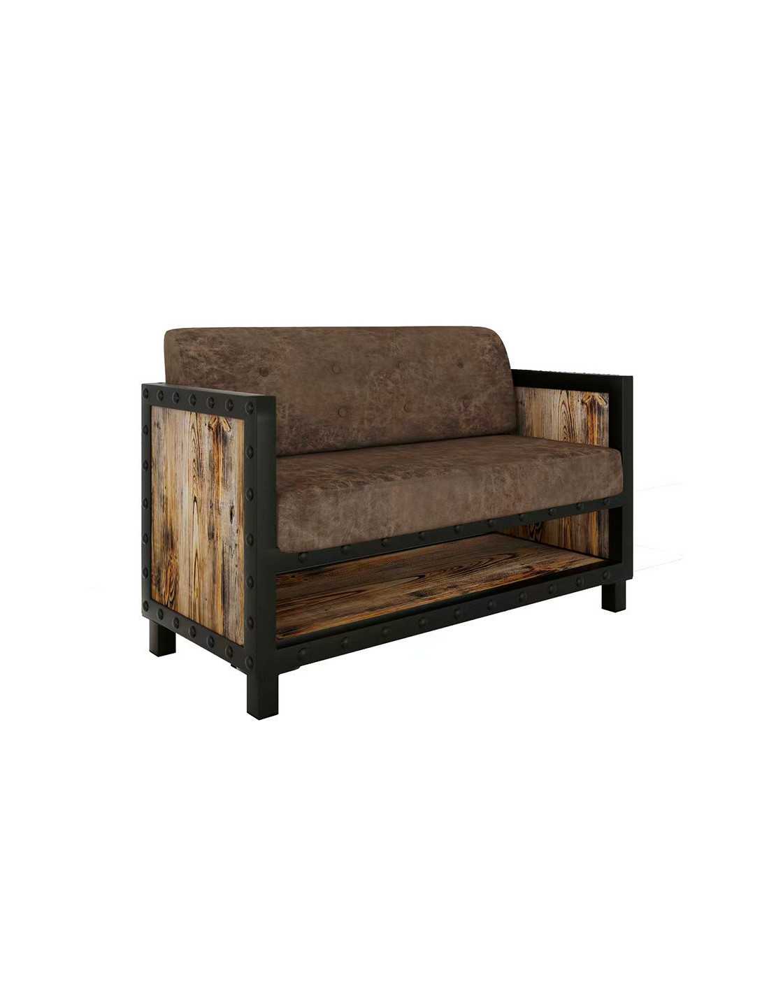 Industrial barbershop waiting room