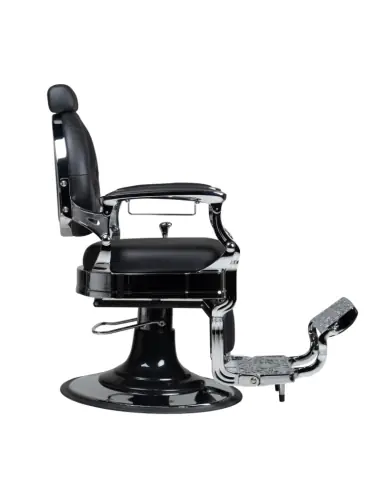 Vintage Moretti Barber chair , black and silver 