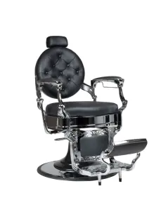 Fauteuil barbier moretti vintage noir-argent