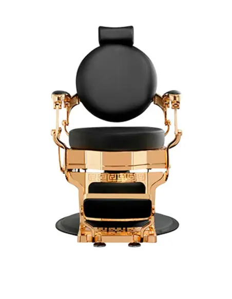 Sillón de barbero CICERO NEGRO ORO 