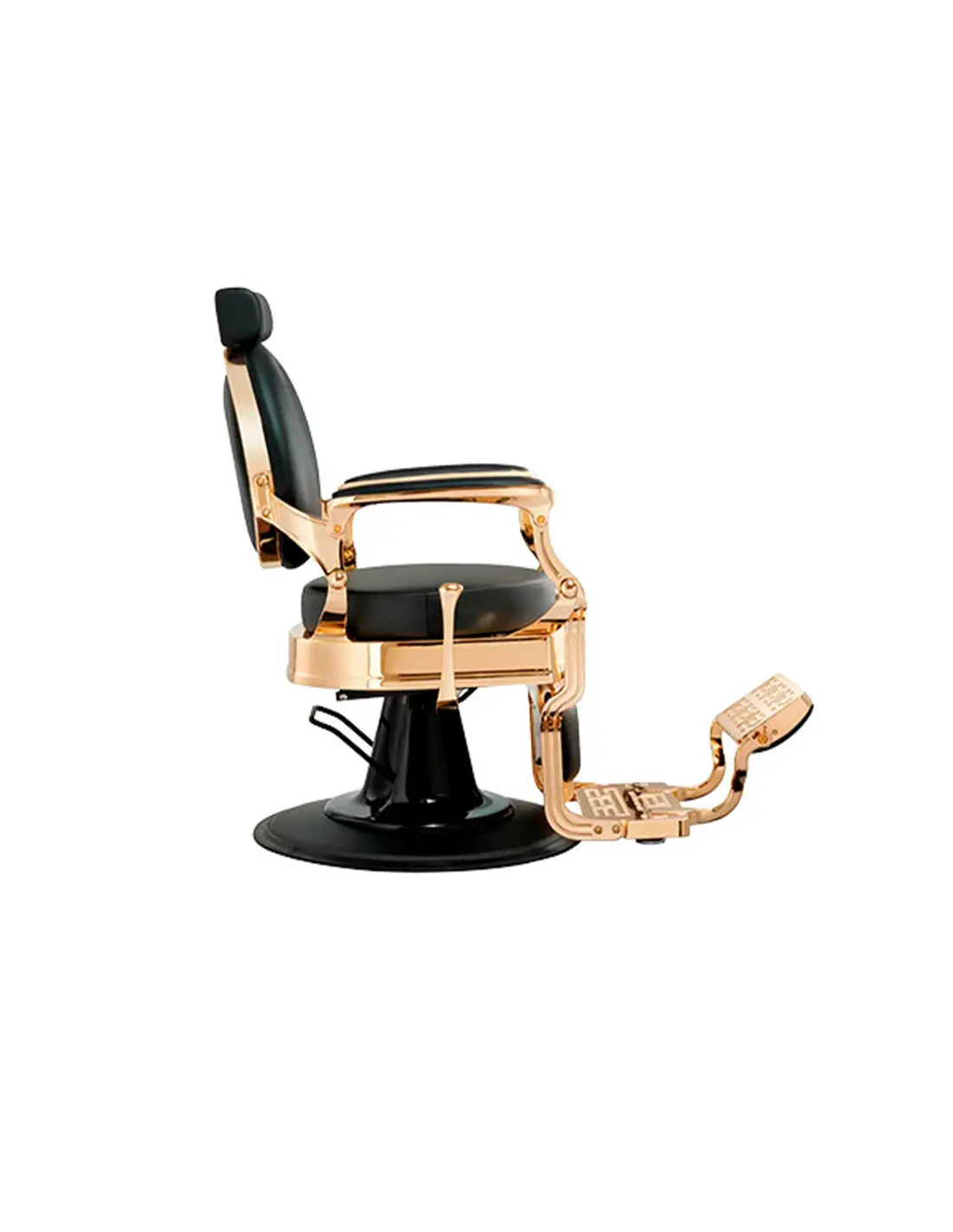 Sillón de barbero CICERO NEGRO ORO 