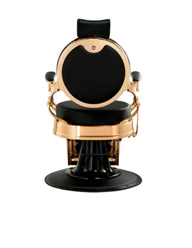 Sillón de barbero CICERO NEGRO ORO 