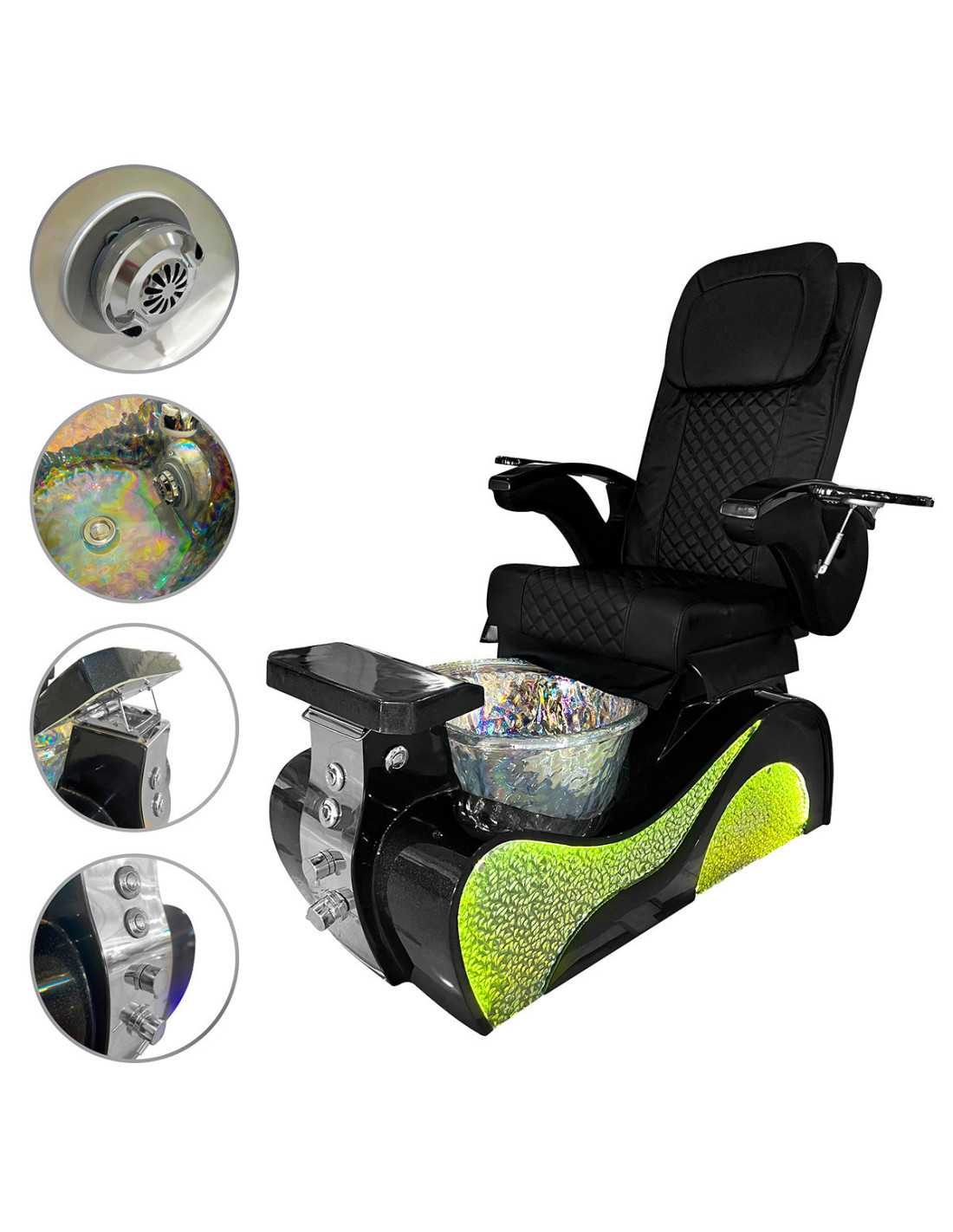 Pedispa Ricci Massaging Spa Chair Black Diamond