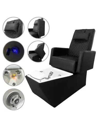 Poltrona pedicure SPA massaggiante NERA Greco
