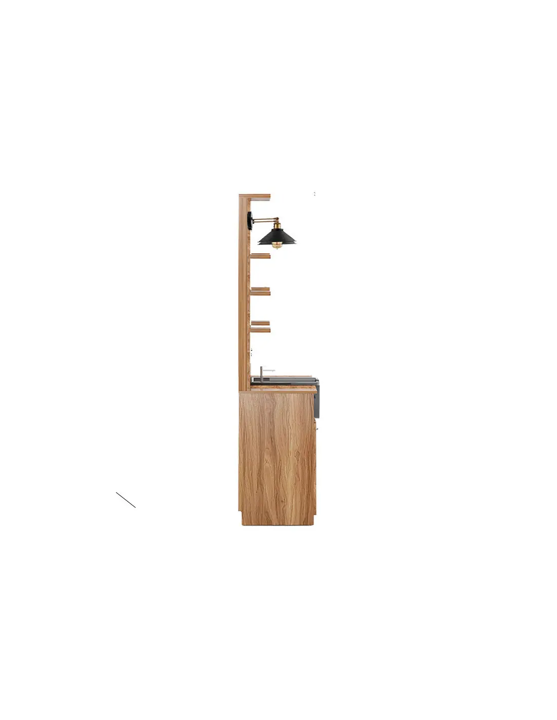 Lot 3 poste barber - meuble barbier shop v2- led 