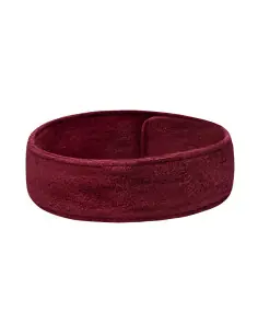 Burgundy terry headband