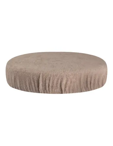 Pokrowiec frotte na taboret beżowy 