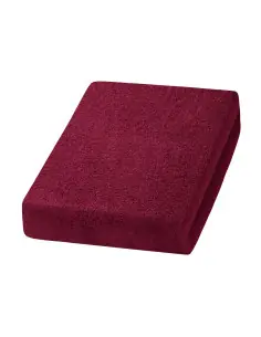 Burgundy terry cloth sheet