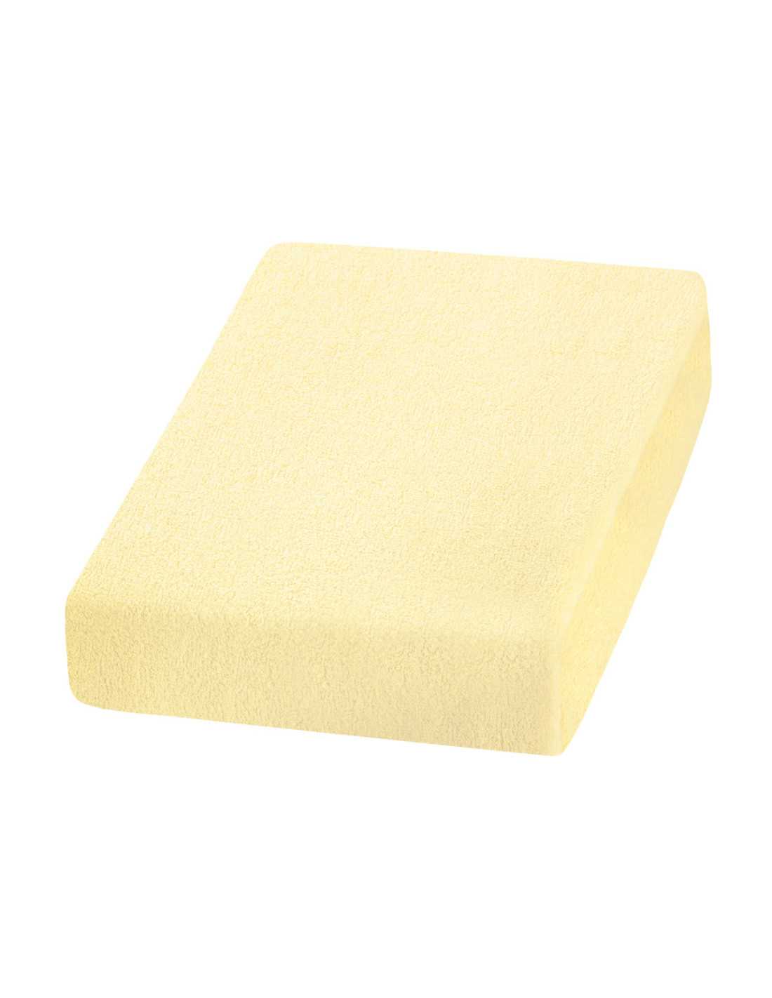 Prześcieradło frotte żółte 