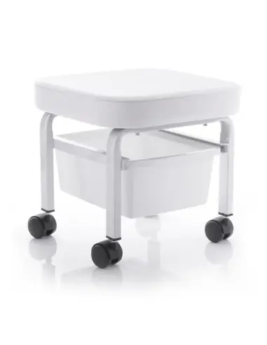 Taboret kosmetyczny do pedicure z pojemnikiem 