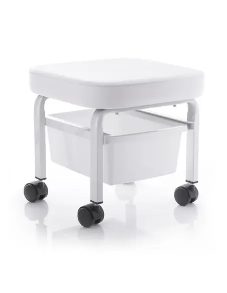 Taboret kosmetyczny do pedicure z pojemnikiem 