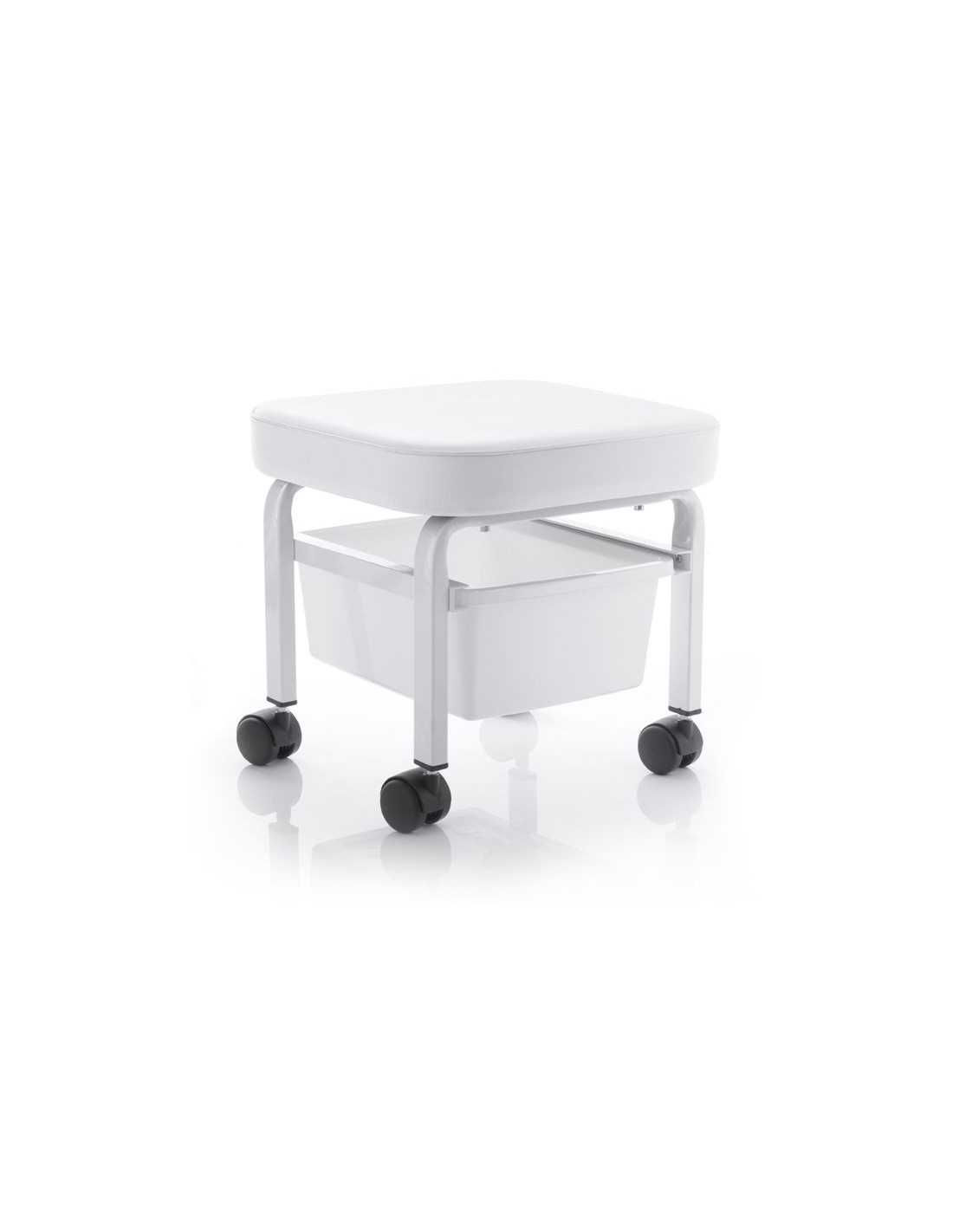 Taboret kosmetyczny do pedicure z pojemnikiem 