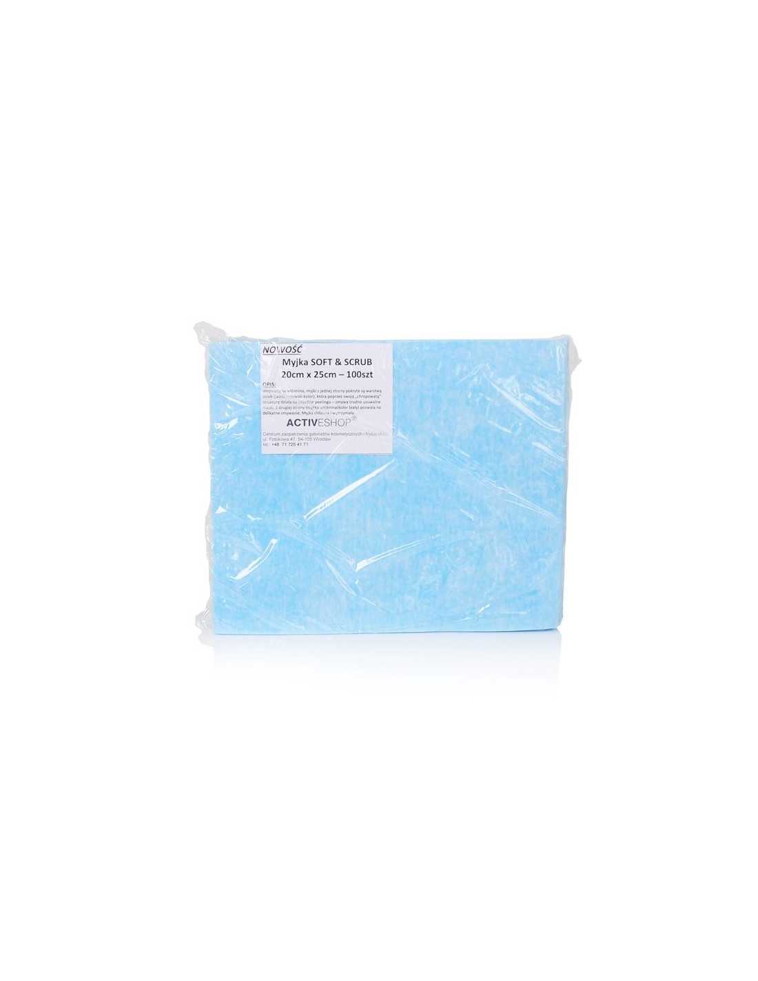 Jednorazowe chusty-myjki zabiegowe 100 szt. soft&scrub 20 x 25 cm 