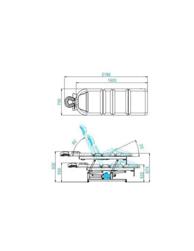 Katia 693a elektrische Massageliege 1 Motor weiß