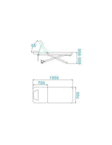 Elektrische Massageliege Alice 329E – 1 weißer Motor
