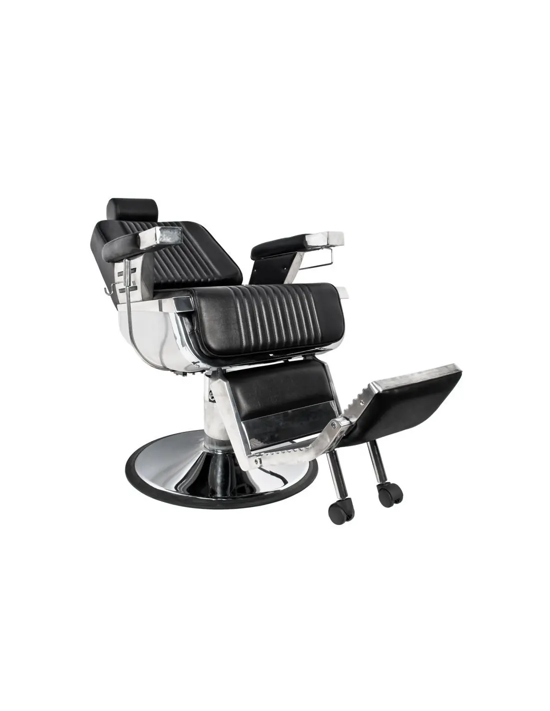 Poltrona da barbiere Steel Vintage Pro: stile industriale e resistenza in acciaio inossidabile