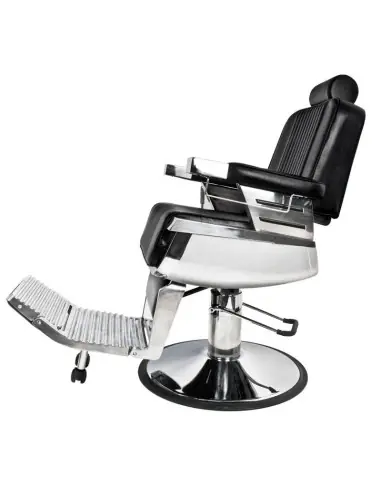 Poltrona da barbiere Steel Vintage Pro: stile industriale e resistenza in acciaio inossidabile