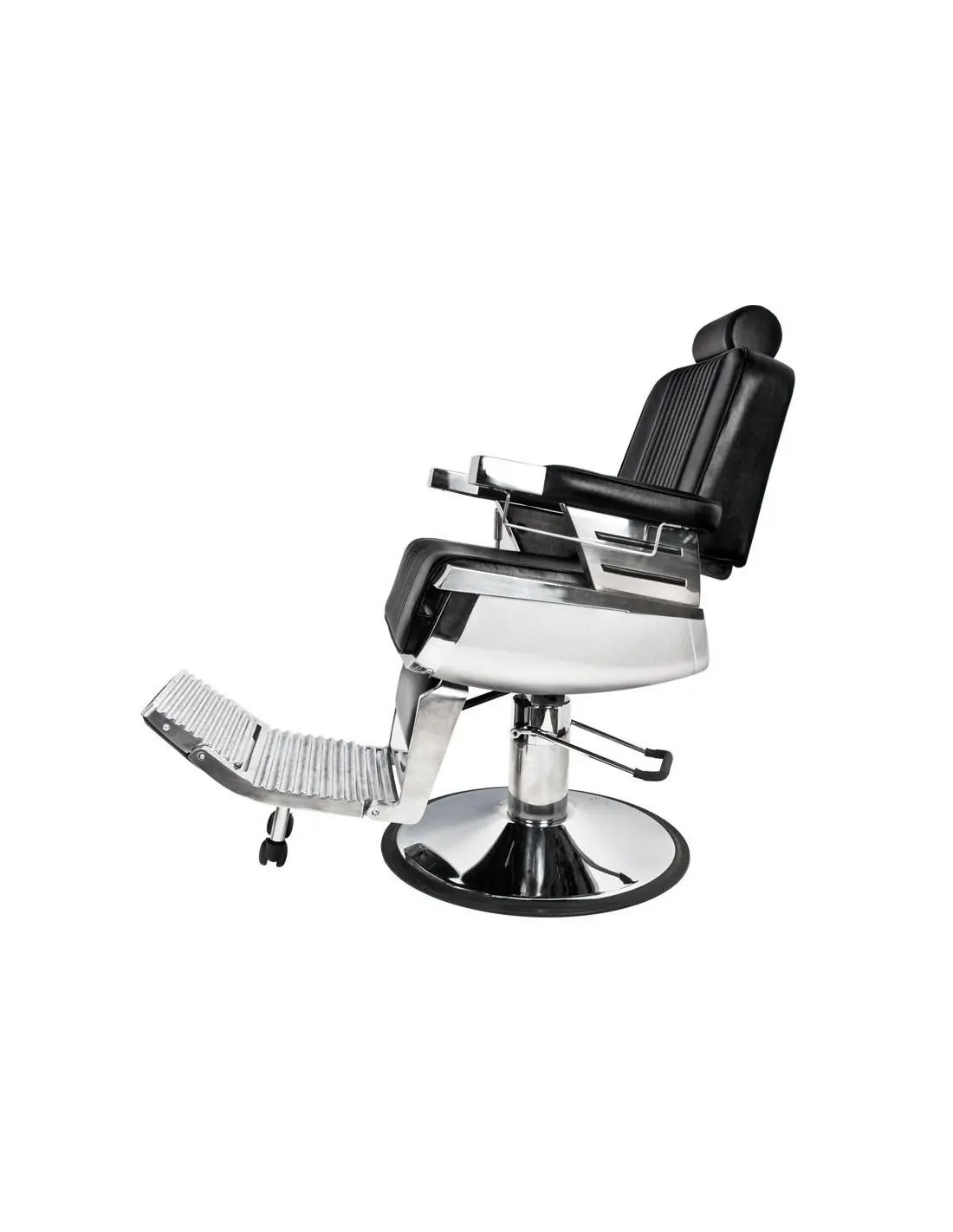 Poltrona da barbiere Steel Vintage Pro: stile industriale e resistenza in acciaio inossidabile