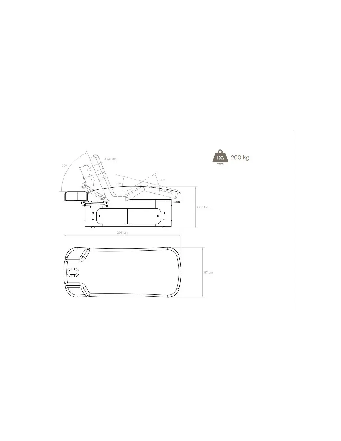 Mesa de masaje SPA HZ-3361A-5H Cama de masaje spa blanca Lola