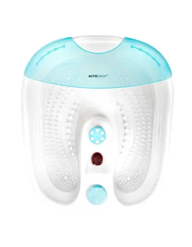 Zestaw brodzik do pedicure na kółkach chrom + masażer do stóp masażer z podtrzymaniem temp. AM-506A 