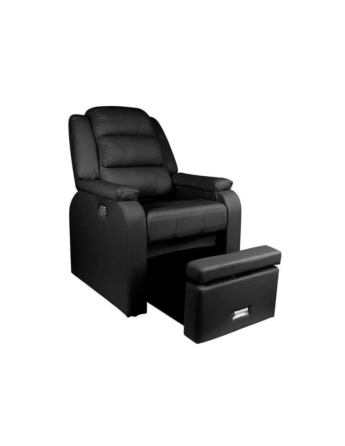 Fotel spa do pedicure Hilton czarny 