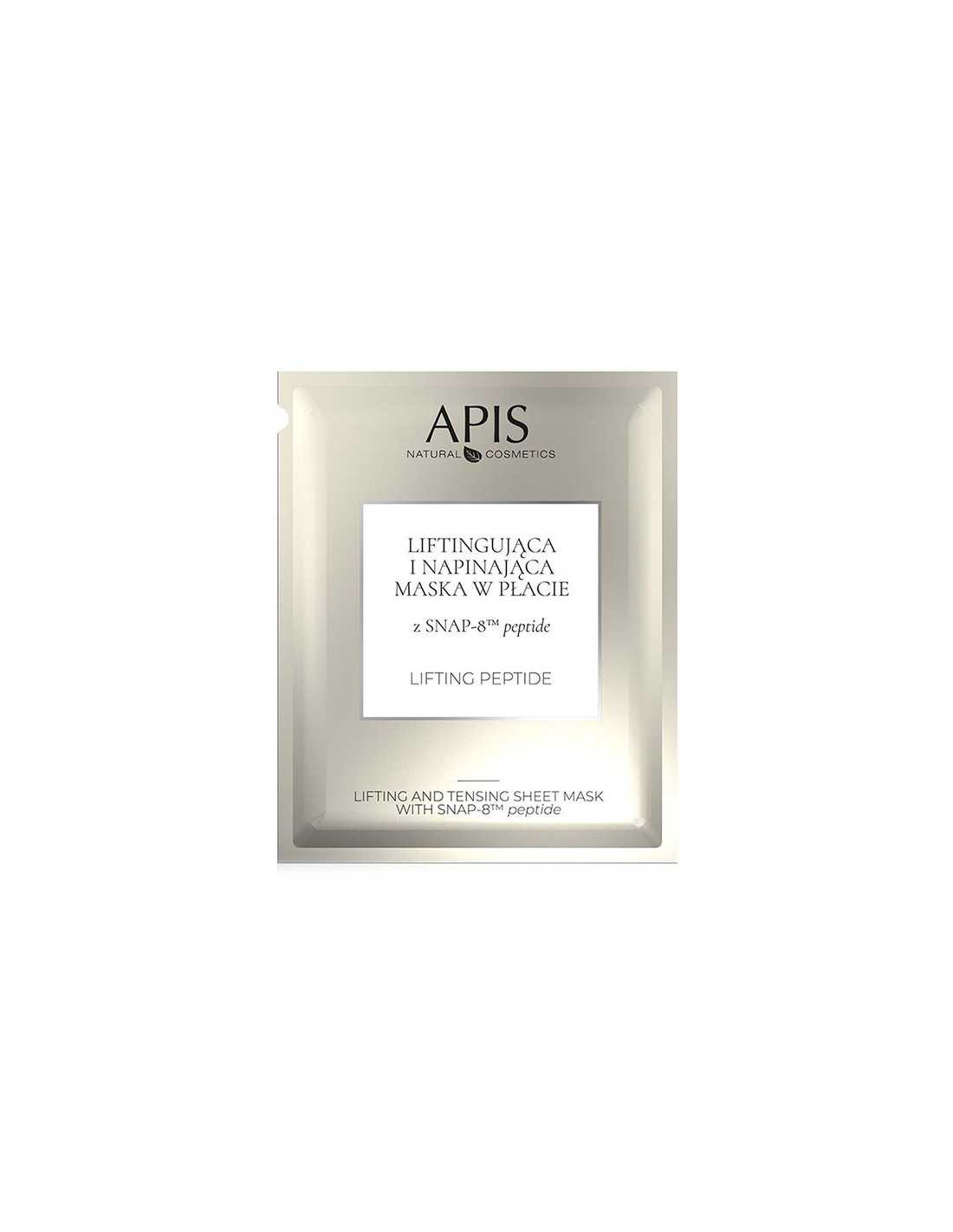 APIS LIFTING PEPTIDE Liftingująco – napinający maska w płacie z SNAP-8 TM peptide 20 g 