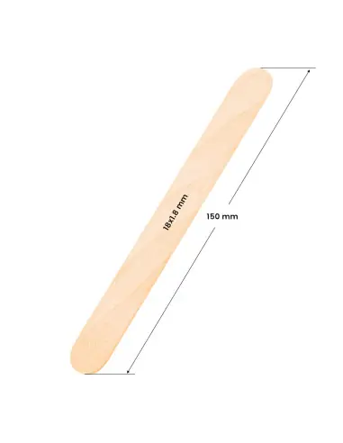 Szpatułka drewniana duża 150 x 18 x 1.8 mm - 50 sztuk 