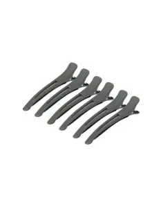 E-12B Friseurklammern, 6 Stk. 11,5 cm, grau
