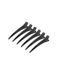 Carbon E-15 Friseurklammern, 6 Stk. 11,5 cm, schwarz