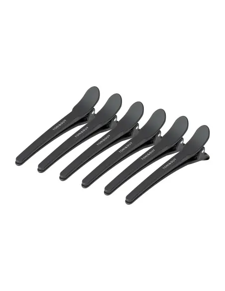 Klamry fryzjerskie do włosów E-17 10 szt. 10.5 cm czarne 