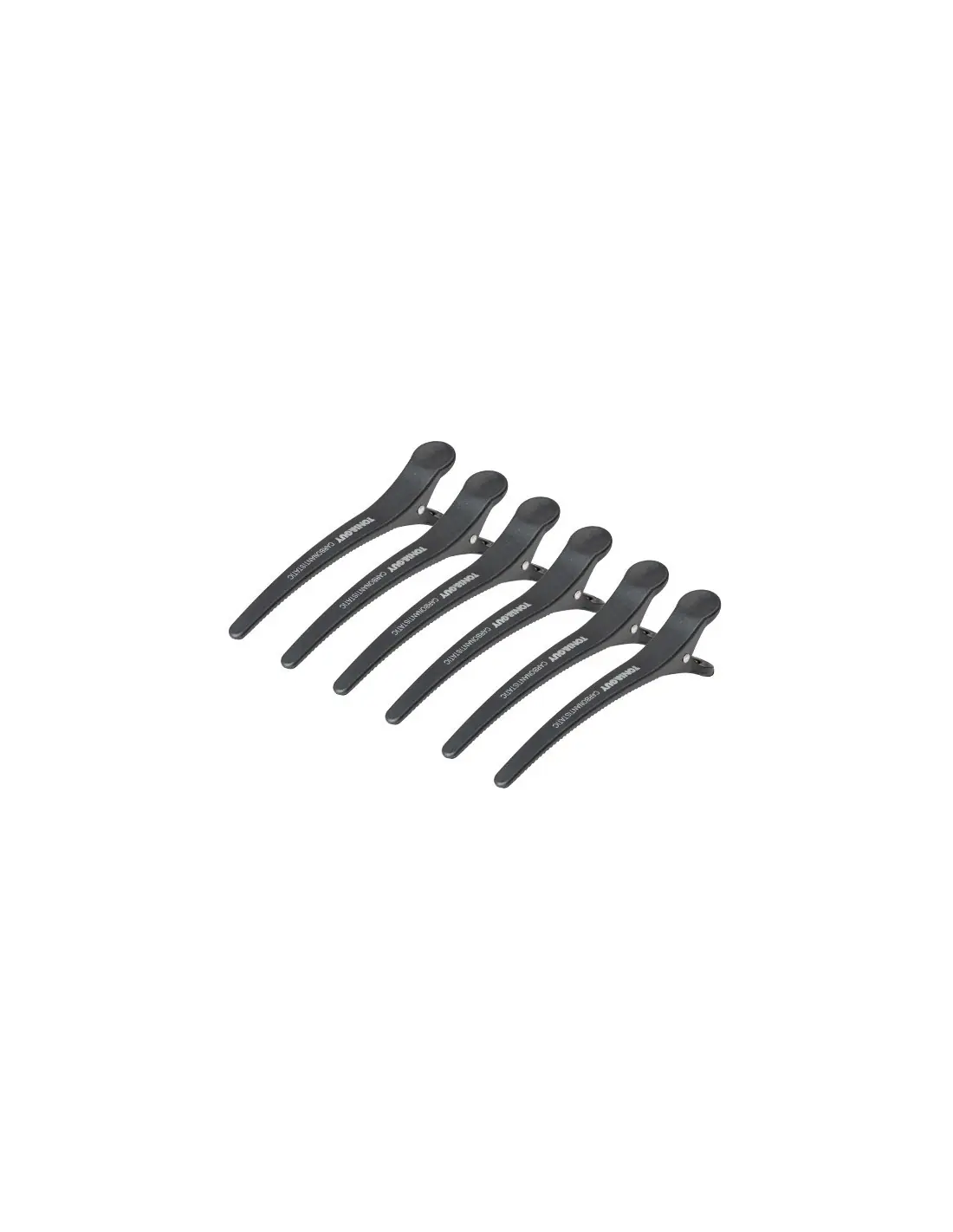 Klamry fryzjerskie do włosów Toni&Guy E-32 6 szt. 11,5 cm czarne 