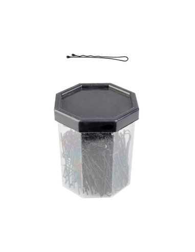 Wsuwki fryzjerskie do włosów E-62 150 szt. 4,9 cm czarne 