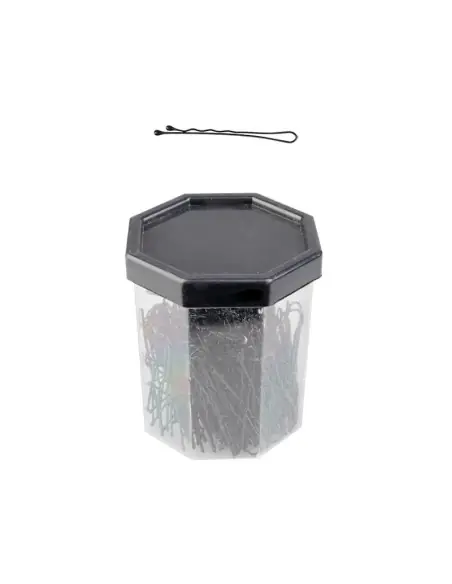 Wsuwki fryzjerskie do włosów E-62 150 szt. 4,9 cm czarne 