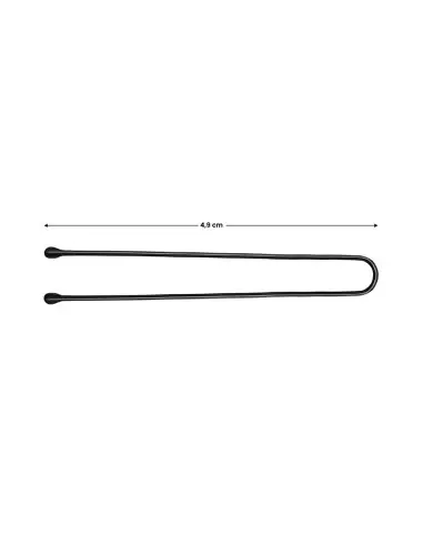 Kokówki fryzjerskie do włosów E-63 150 szt. 4,9 cm czarne 