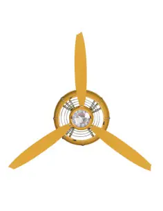 Horloge décoration hélice jaune