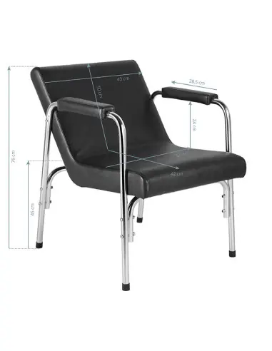  Chaise de lavage noir gabbiano 