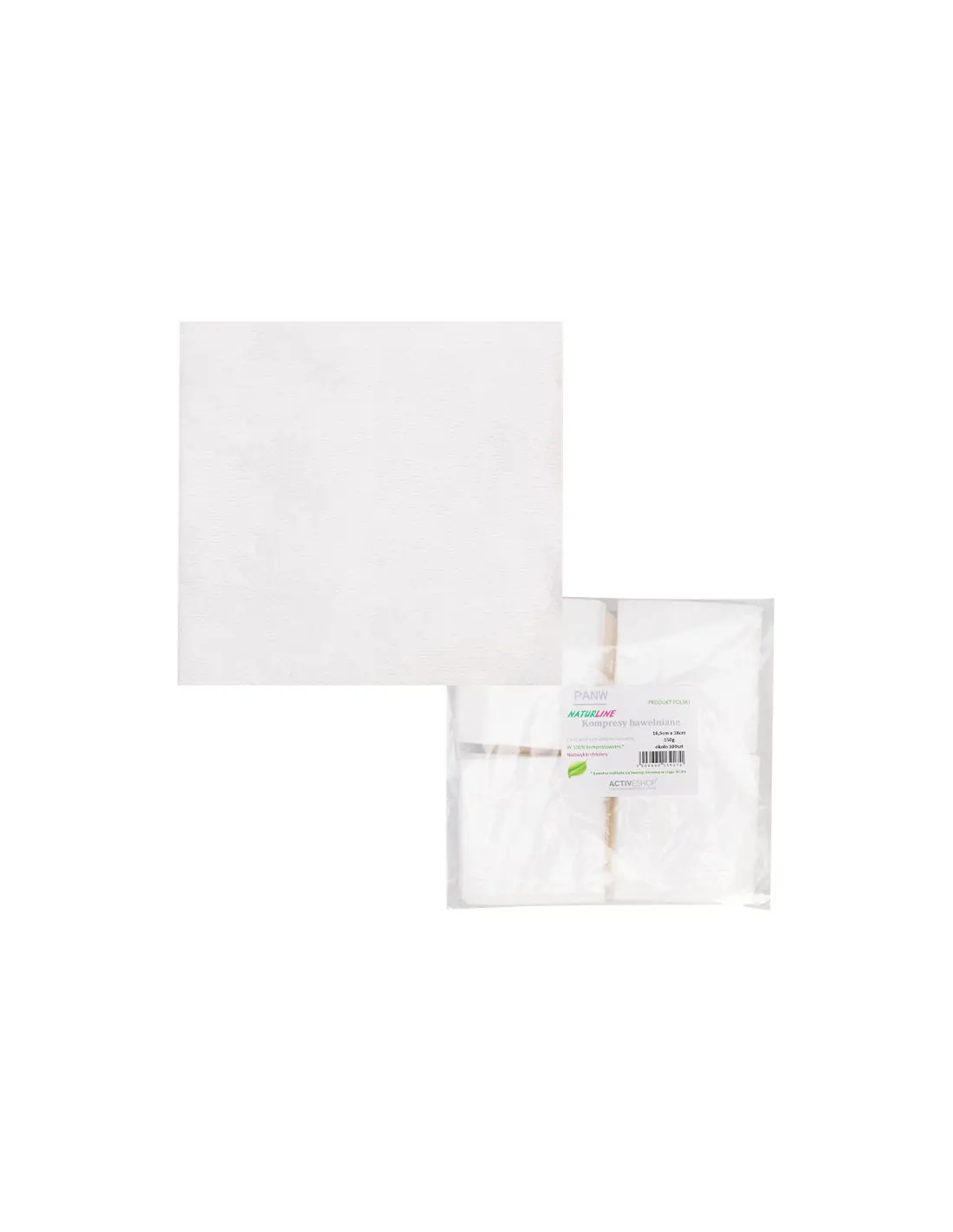 Kompresy bawełniane Naturline 150 g 16,5 cm x18 cm 