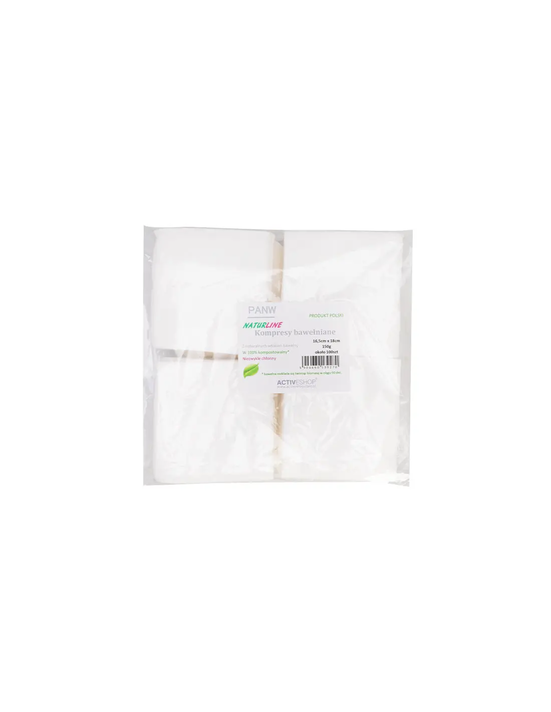 Kompresy bawełniane Naturline 150 g 16,5 cm x18 cm 
