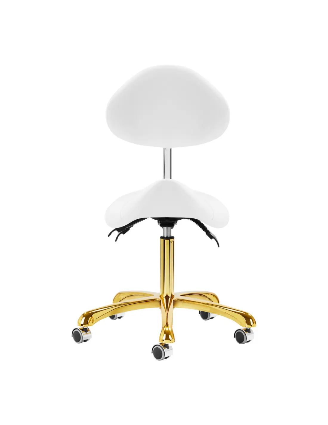 Taboret kosmetyczny 1004 Giovanni złoto biały 